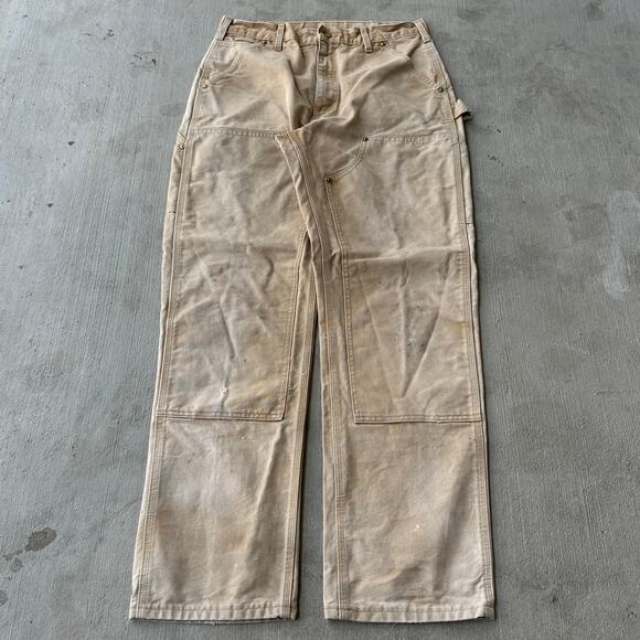 Vintage Y2K Carhartt brown double knee work wear carpenter pants - Picture 1 of 9